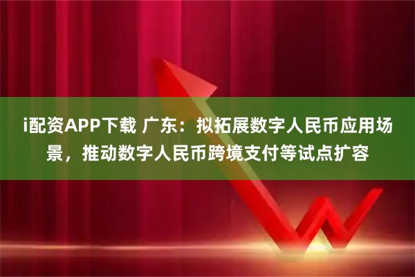 i配资APP下载 广东：拟拓展数字人民币应用场景，推动数字人民币跨境支付等试点扩容